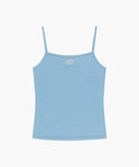 W SMALL CLASSIC LOGO SLEEVELESS LAYERED TEE IN SKY BLUE
