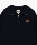 HALF NECK ZIPUP KNIT IN NAVY image 8