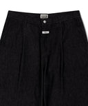 M WIDE RAW DENIM PANTS IN BLACK image 8