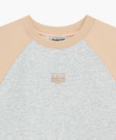W BLOCK CLASSIC LOGO RAGLAN CROP SWEATSHIRT IN CORAL PINK image 8