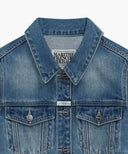W DENIM TRUCKER JACKET IN BLUE image 8