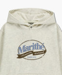 VINTAGE STAMP GRAPHIC HOODIE (BRUSHED) IN OATMEAL image 8