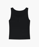 W LAYERED SLEEVELESS IN BLACK image 8