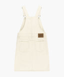 W DENIM OVERALL MIDI SKRT IN ECRU