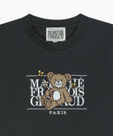 KIDS FLOWER BEAR CLASSIC LOGO REGEN SWEATSHIRT IN CHARCOAL GREY image 8