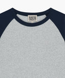 W BASIC CROP LONG SLEEVE IN HEATHER GREY image 8