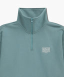 CLASSIC LOGO HALF ZIPUP SWEATSHIRT IN MINT GREY image 9