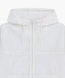 HOODED PACKABLE NYLON JACKET IN WHITE image 9