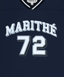 KIDS V NECK NYLON WOVEN TEE IN NAVY image 9