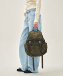 CLASSIC LOGO METAL BUCKLE BACKPACK IN KHAKI image 9