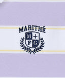 KIDS MULTI STRIPE COLLAR TEE IN LIGHT PURPLE image 9