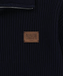 HALF NECK ZIPUP KNIT IN NAVY image 9