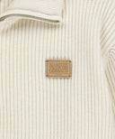 HALF NECK ZIPUP KNIT IN CREAM image 13