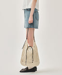 MACRAME HOBO BAG IN IVORY image 9