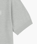 W SMALL CLASSIC LOGO HALF KNIT PULLOVER IN HEATHER GREY image 9