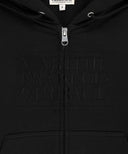 W CLASSIC LOGO CROP HOODIE ZIPUP IN BLACK BLACK image 9