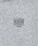 W BACK CLASSIC LOGO CROP HOODIE ZIPUP IN HEATHER GREY image 9