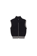 SPELL POINT STRIPE KNIT VEST IN BLACK image 2