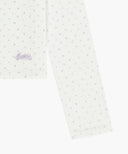 W FLOWER PATTERN LONG SLEEVE TEE IN IVORY image 10