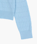 W CABLE KNIT CARDIGAN IN LIGHT PINK image 9