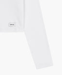 W BASIC CROP LONG SLEEVE IN WHITE