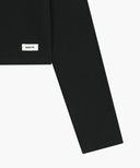 W BASIC CROP LONG SLEEVE IN BLACK image 10