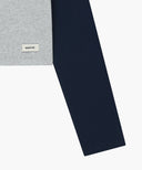 W BASIC CROP LONG SLEEVE IN HEATHER GREY image 10