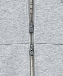 W BACK CLASSIC LOGO CROP HOODIE ZIPUP IN HEATHER GREY image 10