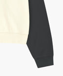 W BLOCK CLASSIC LOGO RAGLAN CROP SWEATSHIRT IN CHARCOAL GREY image 10