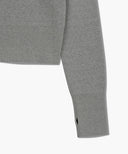 W CLASSIC LOGO CROP KNIT IN MELANGE GRAY image 10