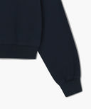 W RAW EDGE APPLIQUE LOGO CROP SWEATSHIRT IN NAVY image 10