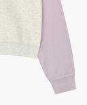 W BLOCK CLASSIC LOGO RAGLAN CROP SWEATSHIRT IN LIGHT PURPLE image 10