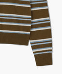 REGULAR LOGO STRIPE POLO KNIT IN CAMEL image 10