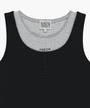 W LAYERED SLEEVELESS IN BLACK image 10