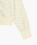 W CLASSIC LOGO CROP HOODIE ZIPUP IN IVORY image 13