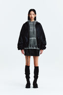 MATIN KIM LOGO COATING JUMPER IN BLACK image 6