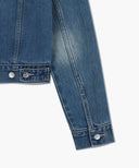 W DENIM TRUCKER JACKET IN BLUE image 11