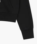 W CLASSIC LOGO CROP HOODIE ZIPUP IN BLACK BLACK image 11