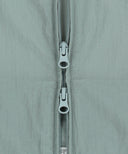 HOODED PACKABLE NYLON JACKET IN MINT GREY image 11
