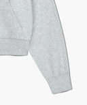 W SMALL CLASSIC LOGO CROP HOODIE IN LIGHT HEATHER GREY image 19