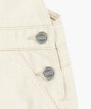 W DENIM OVERALL MIDI SKRT IN ECRU