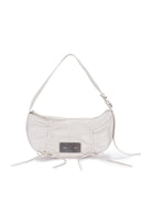 HALF SHIRRING RIBBON ROUND BAG IN CHARCOAL GREY image 7