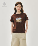 W AEROCOOL RESORT GRAPHIC TEE IN BROWN image 11