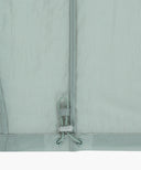 HOODED PACKABLE NYLON JACKET IN MINT GREY image 13