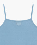 W SMALL CLASSIC LOGO SLEEVELESS LAYERED TEE IN SKY BLUE