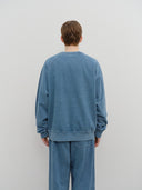 GARMENT DYED SWEATSHIRT IN BLUE