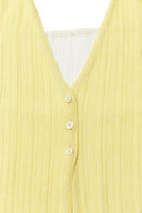 LAYERED BUTTON HALTER NECK TOP IN LIGHT YELLOW image 16