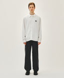 CLASSIC LOGO LINEN SHIRT IN WHITE image 5