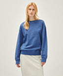 OUTLINE CLASSIC LOGO DYEING OVERSIZED SWEATSHIRT IN BLUE image 11