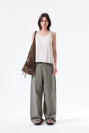 STUD POINT COLOR DENIM PANTS IN KHAKI